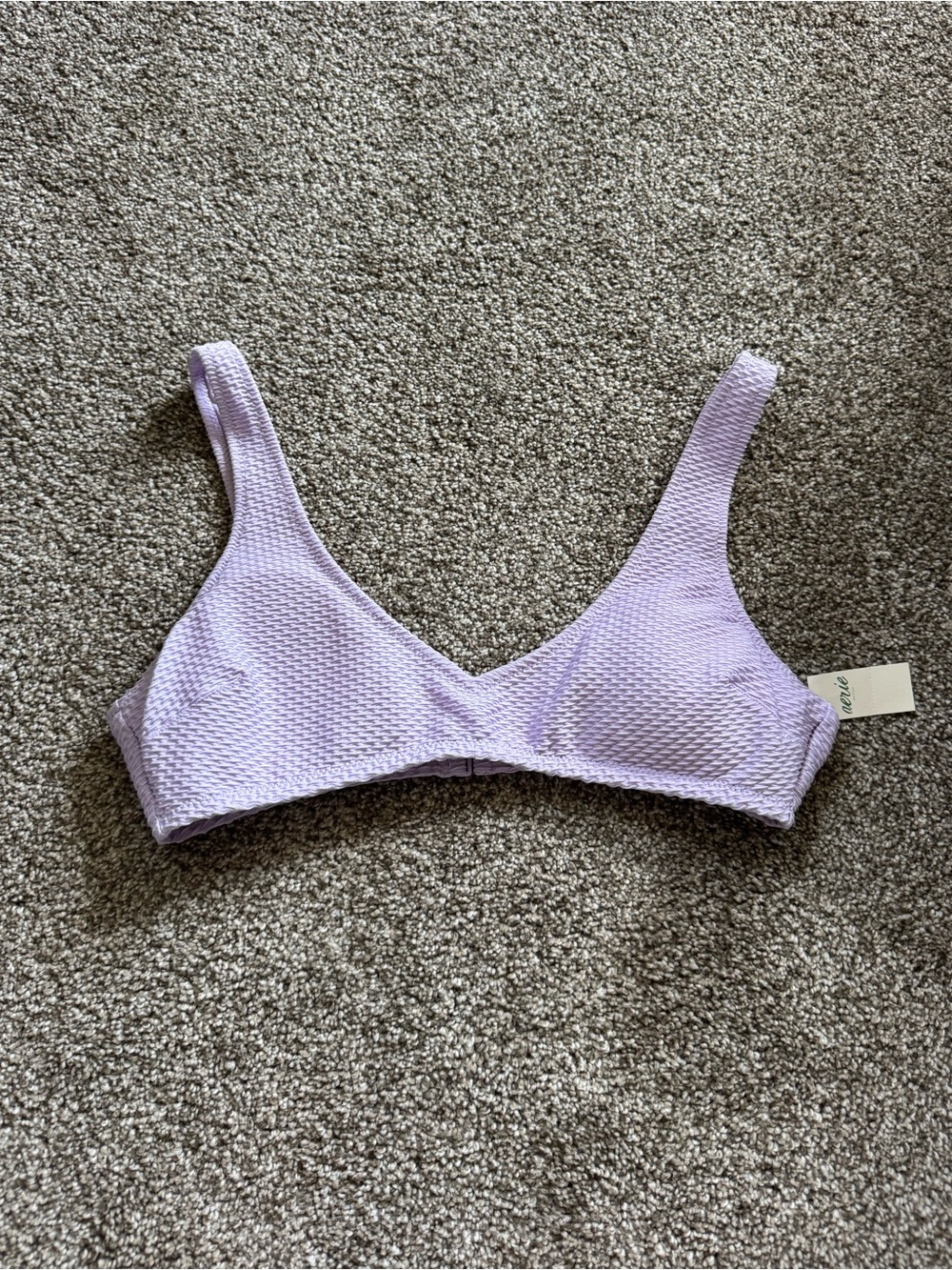 NWT Aerie Seersucker Wide Strap Voop Bikini Top